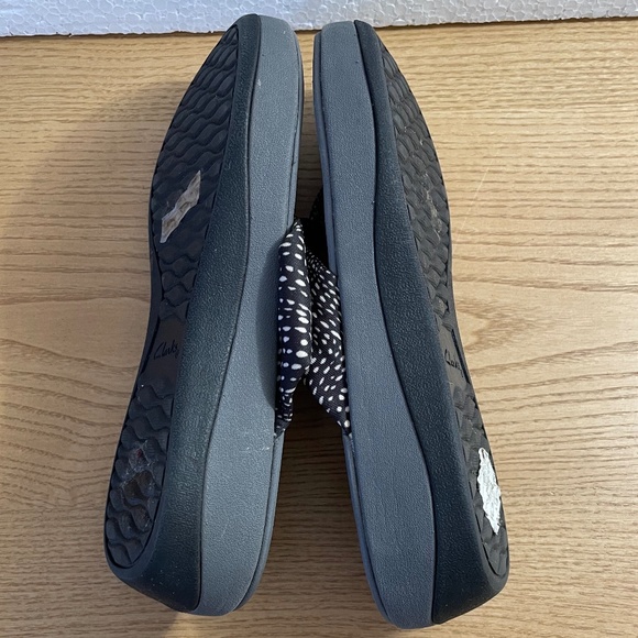 Clarks Cloudstepper Sandal Aria Glison Flip Flop Women 8 Navy Polka Dots Slide - Picture 6 of 8